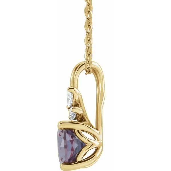 Accented Floral Necklace Image 2 Arnold's Jewelry and Gifts Logansport, IN