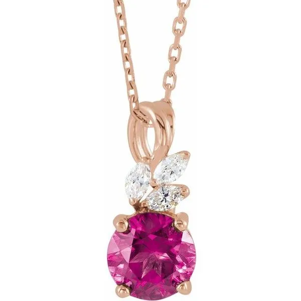 Accented Floral Necklace Image 2 Gysbers Jewelry Waupun, WI