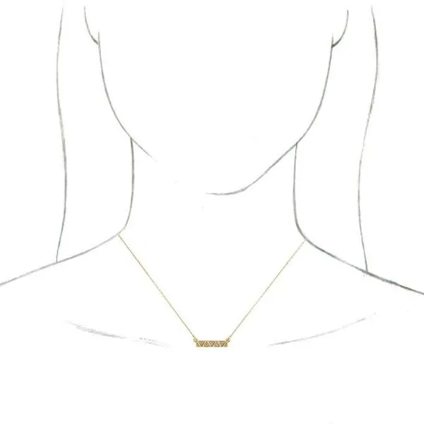 Geometric Bar Necklace Image 3 Long Jewelers Chesapeake, VA