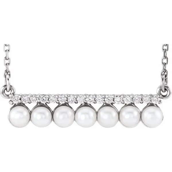 Accented Pearl Bar Necklace Arnold's Jewelry and Gifts Logansport, IN