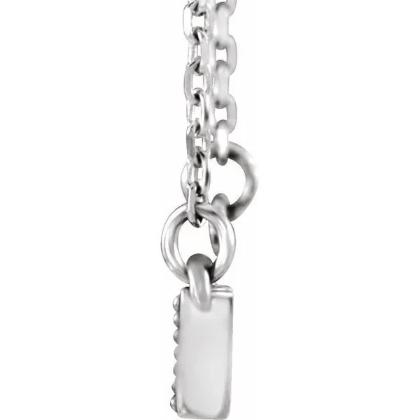 Accented Bar Necklace Image 2 Hart's Jewelers Grants Pass, OR