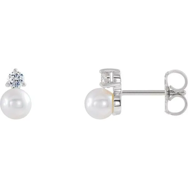 Accented Pearl Earrings Jewelry Design Studio Jensen Beach, FL