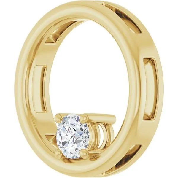 Solitaire Circle Pendant Image 2 Hart's Jewelers Grants Pass, OR