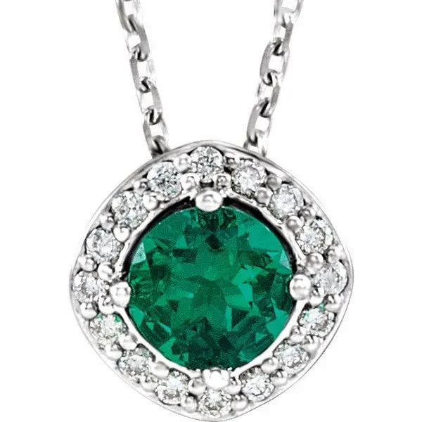 Halo-Style Necklace Hart's Jewelers Grants Pass, OR