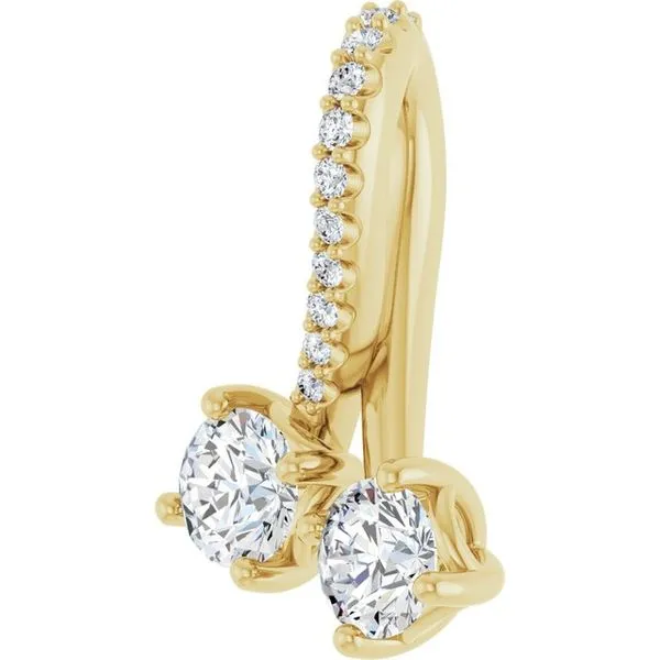 Two-Stone Pendant Image 3 Linwood Custom Jewelers Linwood, NJ