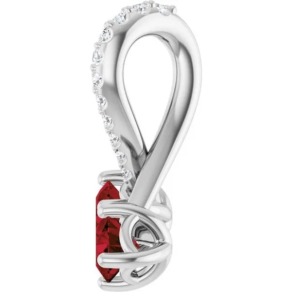 Two-Stone Pendant Image 3 M. J. Thomas Jewelers, Ltd. Stratford, CT