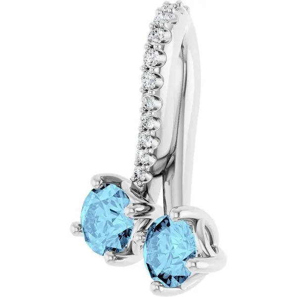 Two-Stone Pendant Image 2 Linwood Custom Jewelers Linwood, NJ