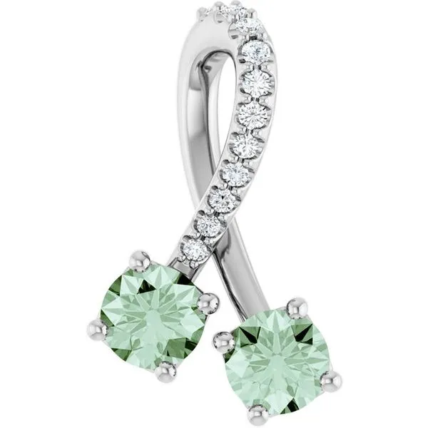 Two-Stone Pendant Image 2 Hopman Jewelers Elkhart, IN