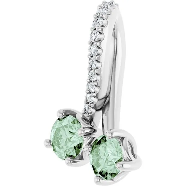 Two-Stone Pendant Image 4 Linwood Custom Jewelers Linwood, NJ