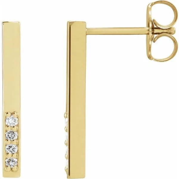 Accented Bar Earrings Hart's Jewelers Grants Pass, OR