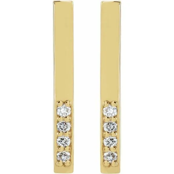 Accented Bar Earrings Image 2 Hopman Jewelers Elkhart, IN