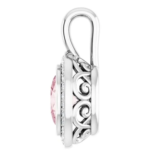 Halo-Style Pendant Image 3 Linwood Custom Jewelers Linwood, NJ