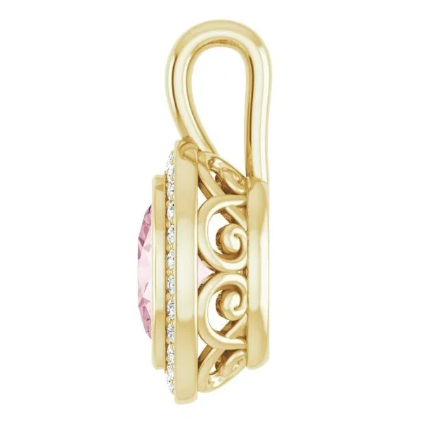 Halo-Style Pendant Image 3 James & Williams Jewelers Berwyn, IL