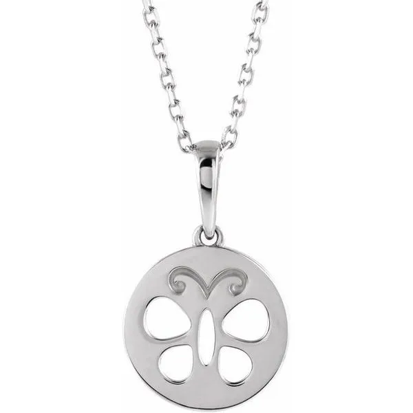 Youth Butterfly Disc Necklace Woelk's House of Diamonds Russell, KS