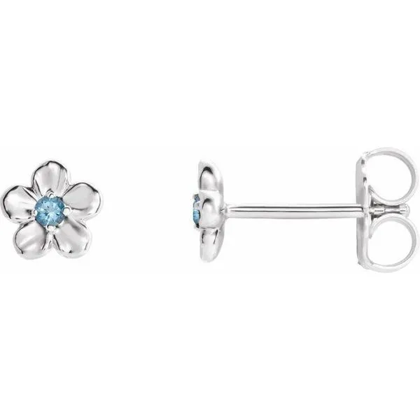 Youth Flower Earrings Image 2 J. Meredith Jewelers Delafield, WI