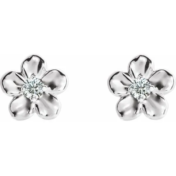 Youth Flower Earrings Image 2 Rick's Jewelers California, MD