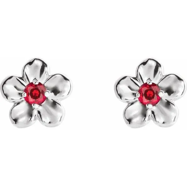 Youth Flower Earrings Image 2 Scirto's Jewelry Lockport, NY