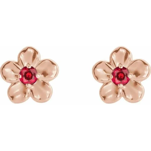 Youth Flower Earrings Image 2 Hopman Jewelers Elkhart, IN