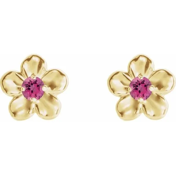 Youth Flower Earrings Image 2 Becky Beck's Jewelry DeKalb, IL