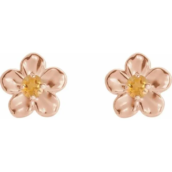 Youth Flower Earrings Image 2 Scirto's Jewelry Lockport, NY