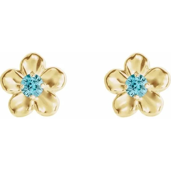 Youth Flower Earrings Image 2 Scirto's Jewelry Lockport, NY