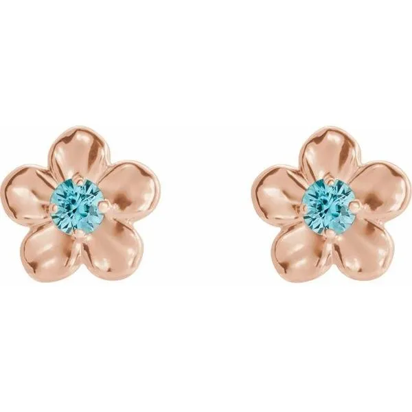 Youth Flower Earrings Image 2 Becky Beck's Jewelry DeKalb, IL