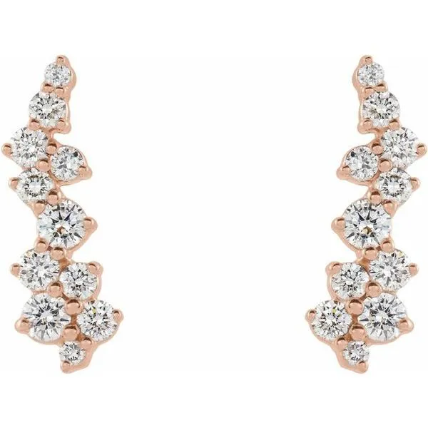 Accented Ear Climbers Image 2 Austin's Fine Diamonds & Jewelry Lyndhurst, NJ