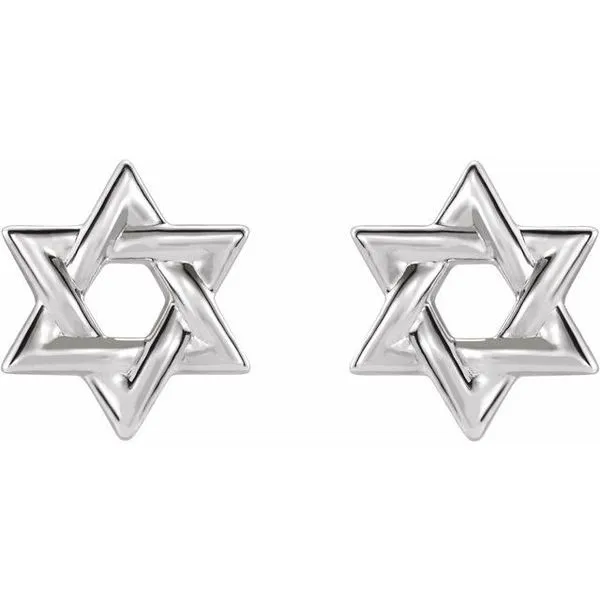 Star of David Earrings Image 2 Linwood Custom Jewelers Linwood, NJ