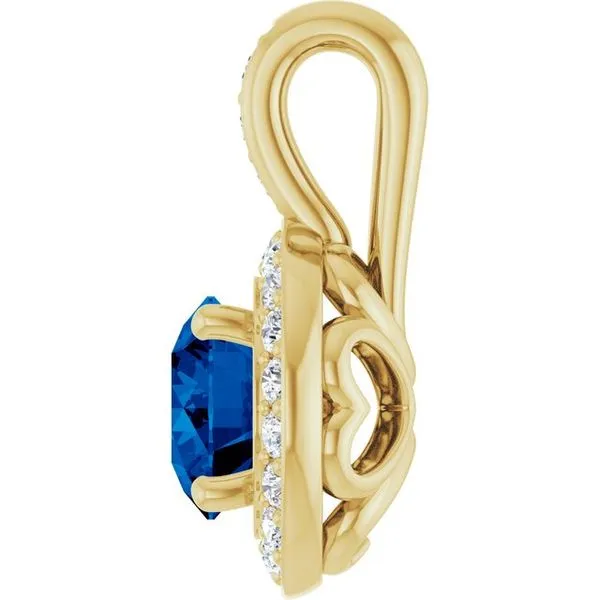 Halo-Style Pendant Image 3 Rick's Jewelers California, MD