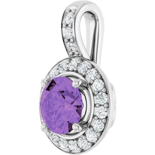 Halo-Style Pendant Image 2 M. J. Thomas Jewelers, Ltd. Stratford, CT