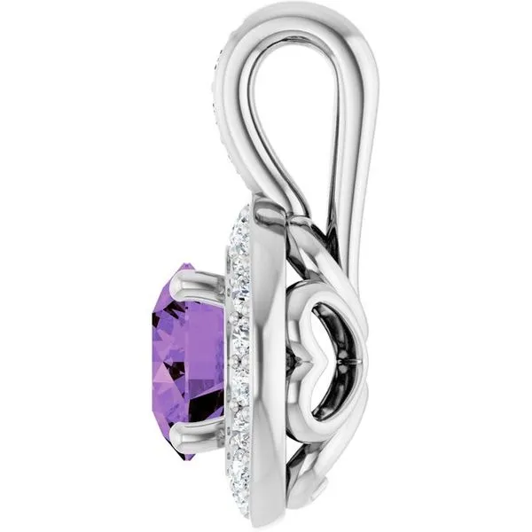 Halo-Style Pendant Image 3 Linwood Custom Jewelers Linwood, NJ