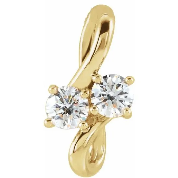 Two-Stone Bypass Pendant Hopman Jewelers Elkhart, IN