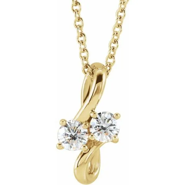 Two-Stone Bypass Necklace Hopman Jewelers Elkhart, IN