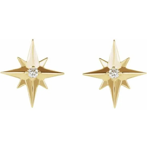 Accented Star Earrings Image 2 Hopman Jewelers Elkhart, IN