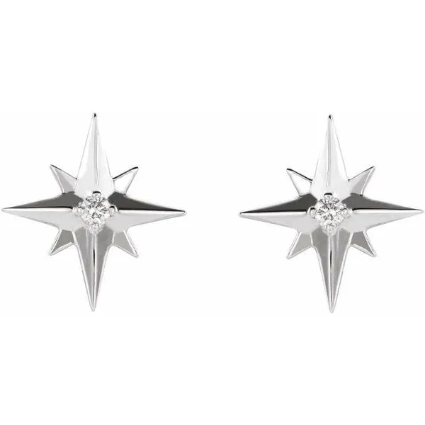 Accented Star Earrings Image 2 Arnold's Jewelry and Gifts Logansport, IN