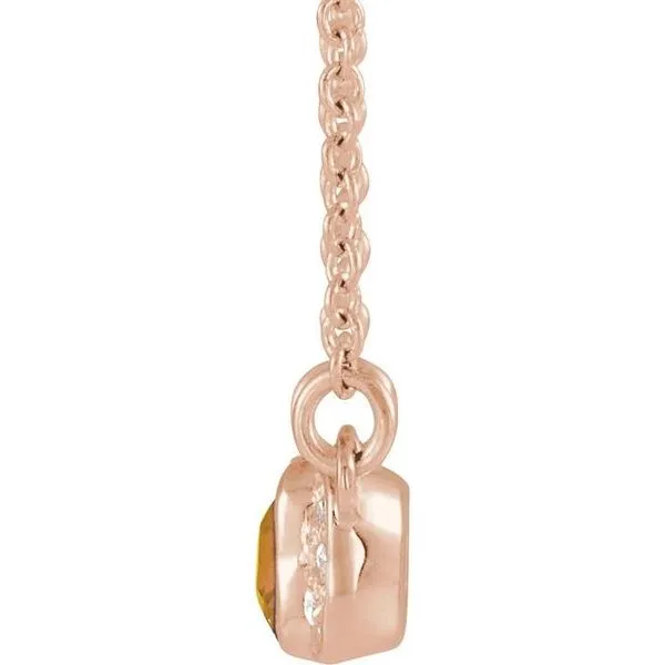 Accented Bar Necklace Image 2 Spath Jewelers Bartow, FL