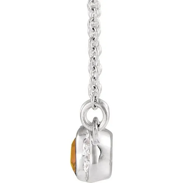 Accented Bar Necklace Image 2 Hopman Jewelers Elkhart, IN
