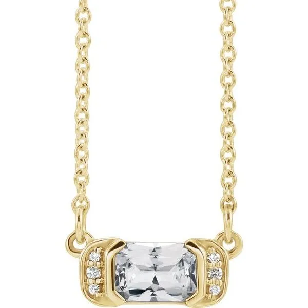 Accented Bar Necklace Scirto's Jewelry Lockport, NY