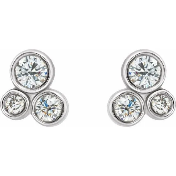 Geometric Cluster Earrings Image 2 Graham Jewelers Wayzata, MN