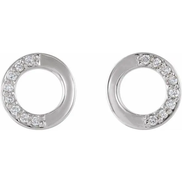 Accented Circle Earrings Image 2 Hopman Jewelers Elkhart, IN