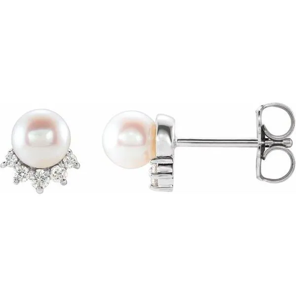 Accented Pearl Earrings Colonial Jewelers of Easton Easton, MD