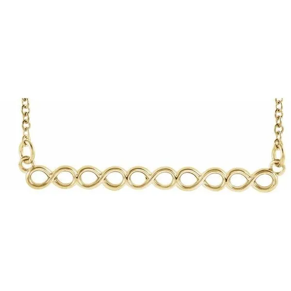 Infinity-Inspired Bar Necklace Hopman Jewelers Elkhart, IN