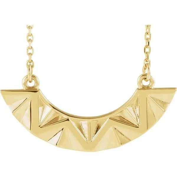 Curved Bar Necklace Linwood Custom Jewelers Linwood, NJ