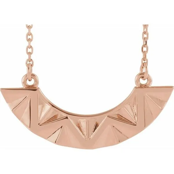 Curved Bar Necklace Linwood Custom Jewelers Linwood, NJ