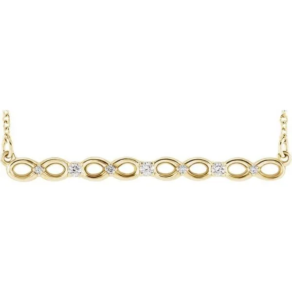Infinity-Inspired Bar Necklace Hopman Jewelers Elkhart, IN