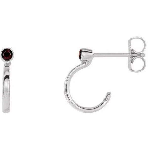 Bezel-Set Hoop Earrings Rick's Jewelers California, MD