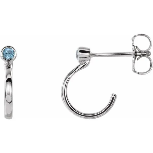 Bezel-Set Hoop Earrings Rick's Jewelers California, MD