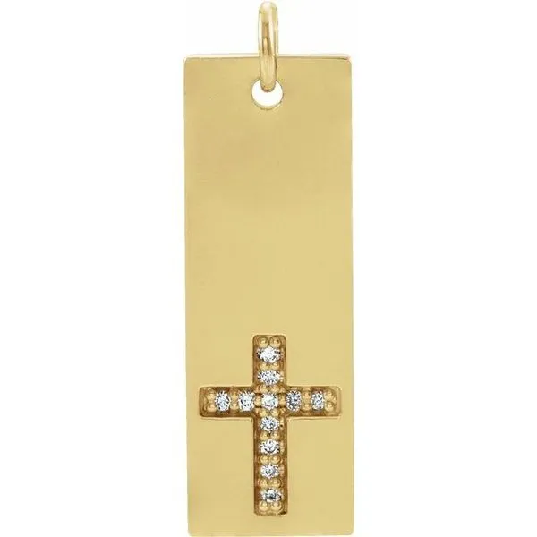Accented Bar Cross Pendant Scirto's Jewelry Lockport, NY