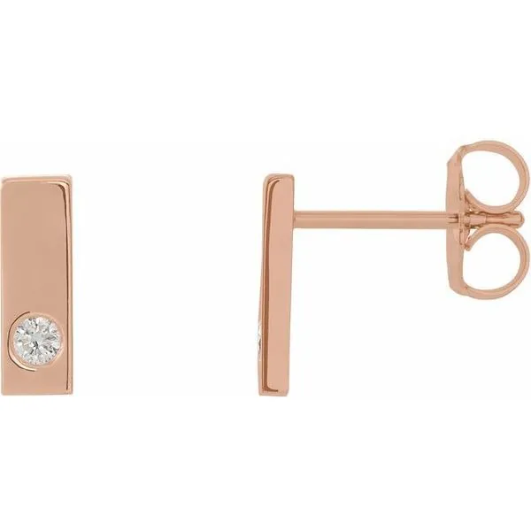 Accented Bar Earrings Hopman Jewelers Elkhart, IN