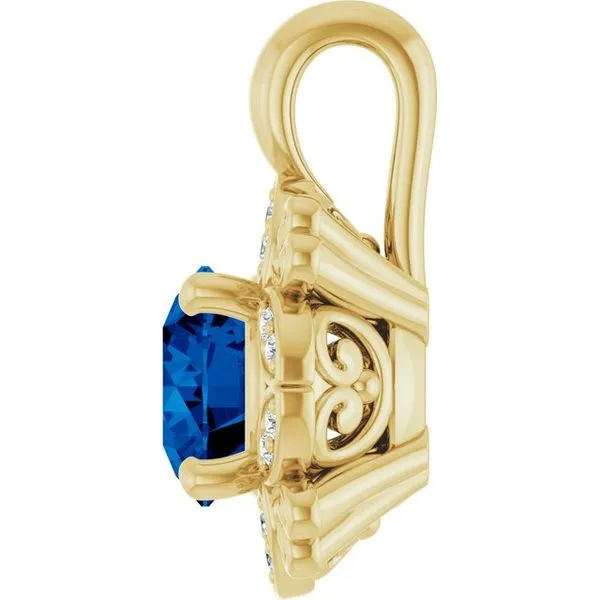 Halo-Style Pendant Image 3 Diny's Jewelers Middleton, WI